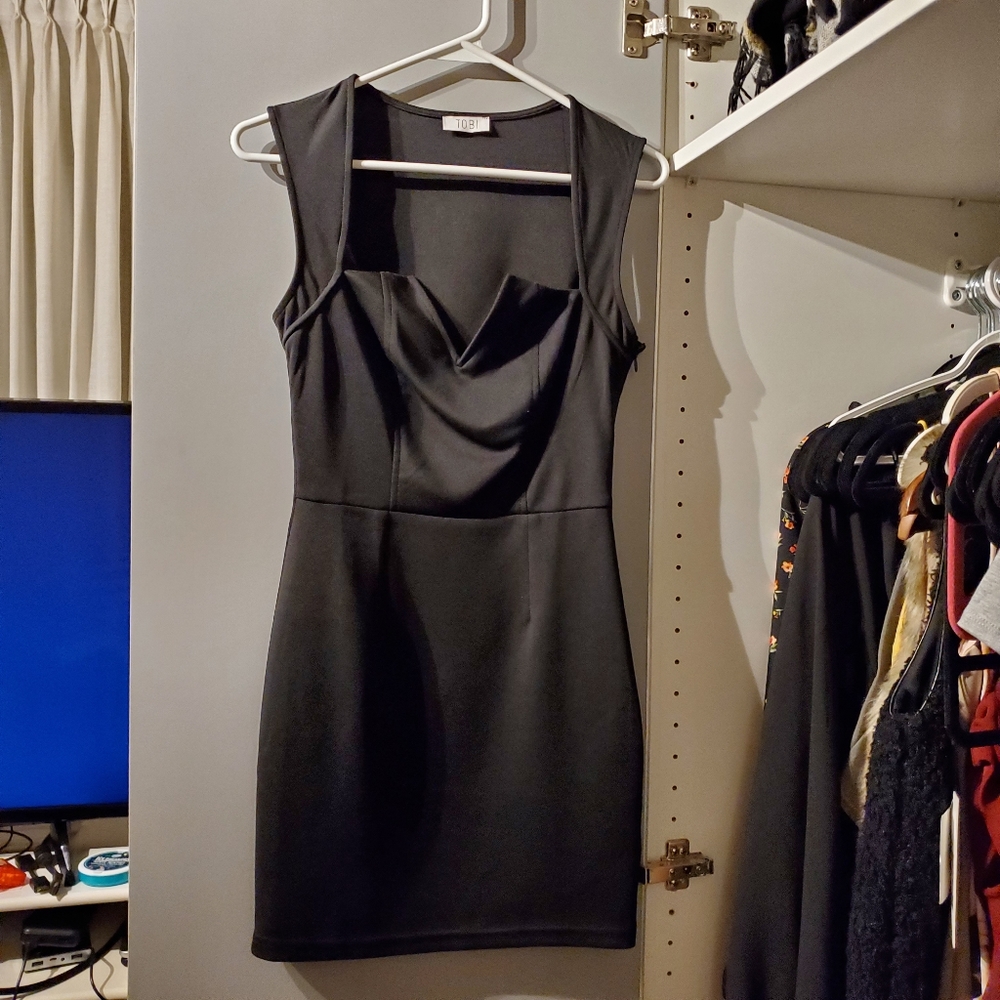 TOBI Riviera black bodycon Mini dress size small